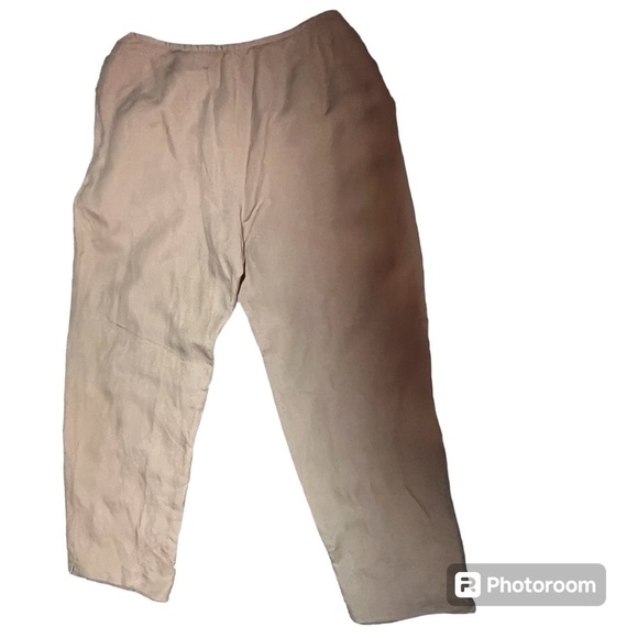 Kasper Linen Dress Pants Slacks Women's Sz 8 Lining Flat front tan beige work 8 - Picture 5 of 7